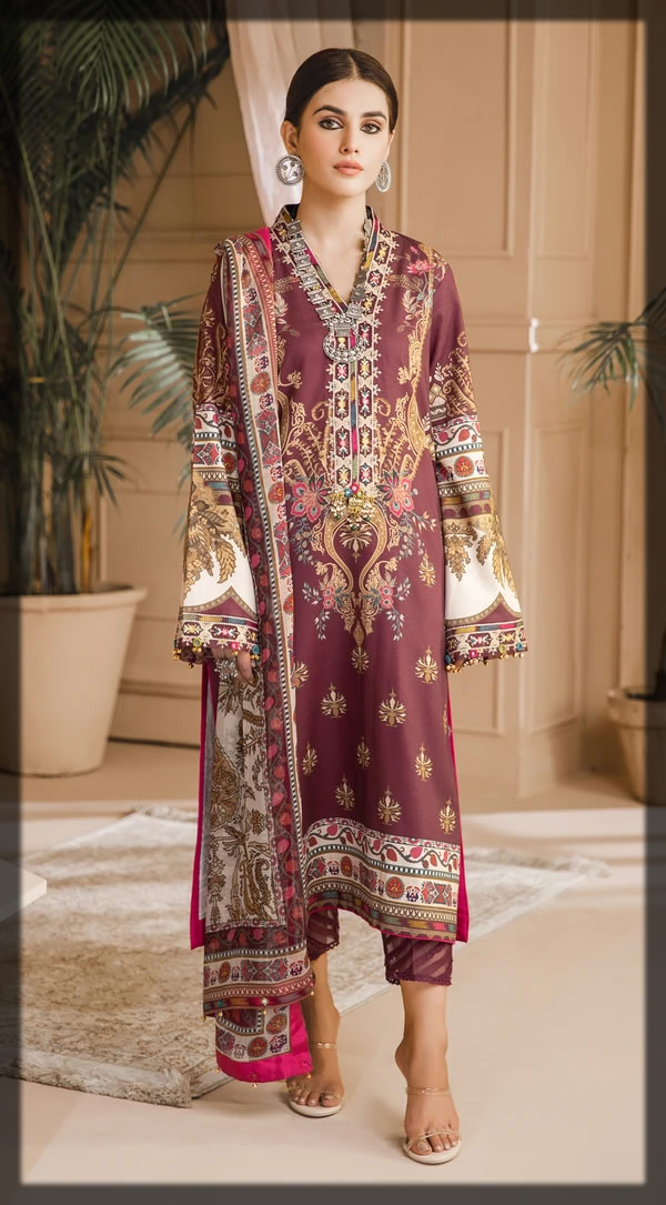 maroon cambric dress