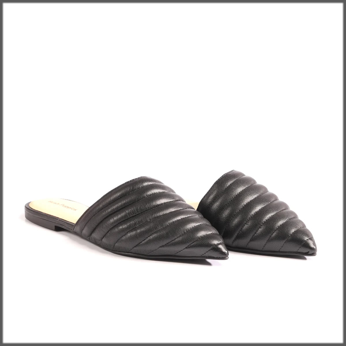 sleek black pump shoe for women