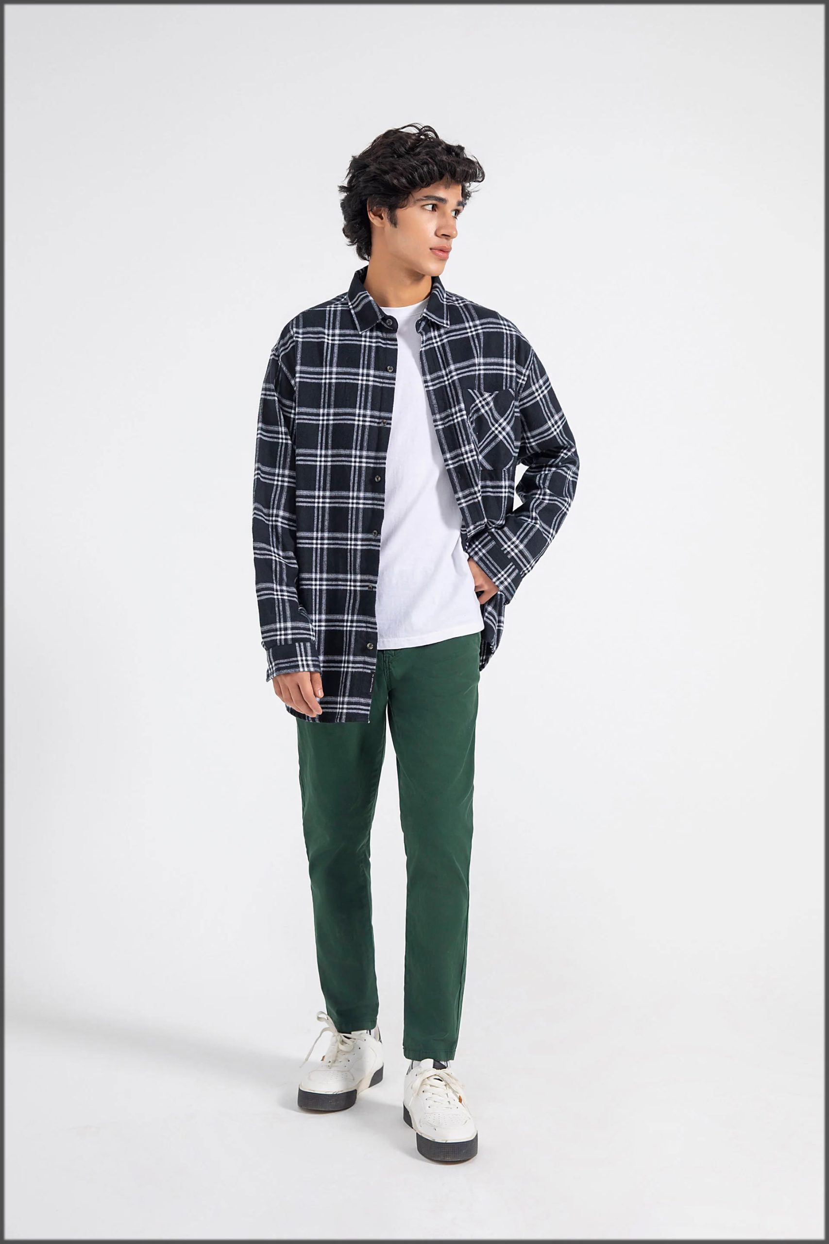 Regular Fit Checkered Shirt for men