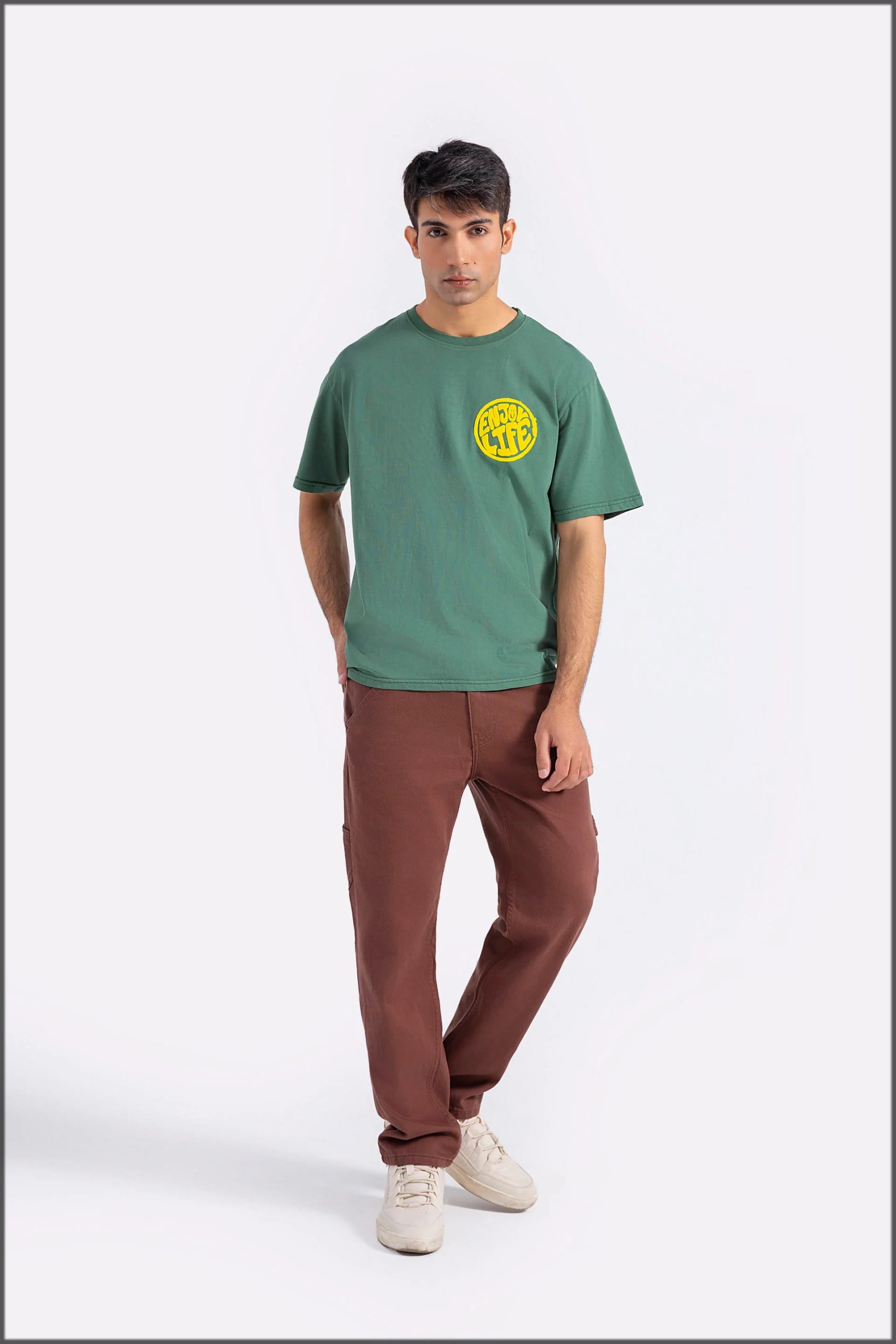 green winter polo shirt