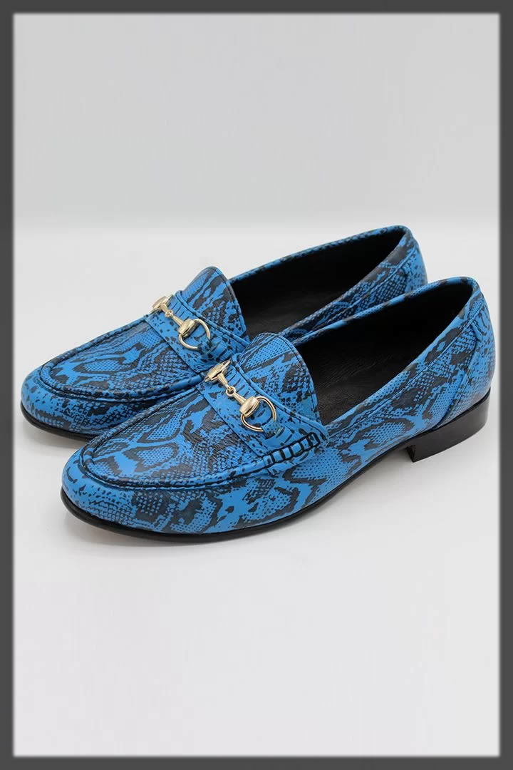 Blue shaded Comfortable Moccasins for Men