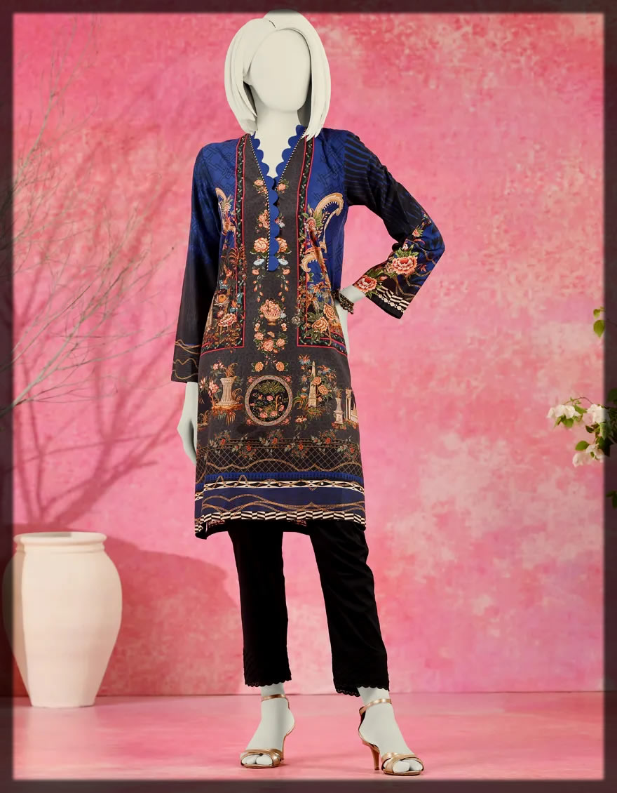Latest Junaid Jamshed Winter Kurti Collection for ladies
