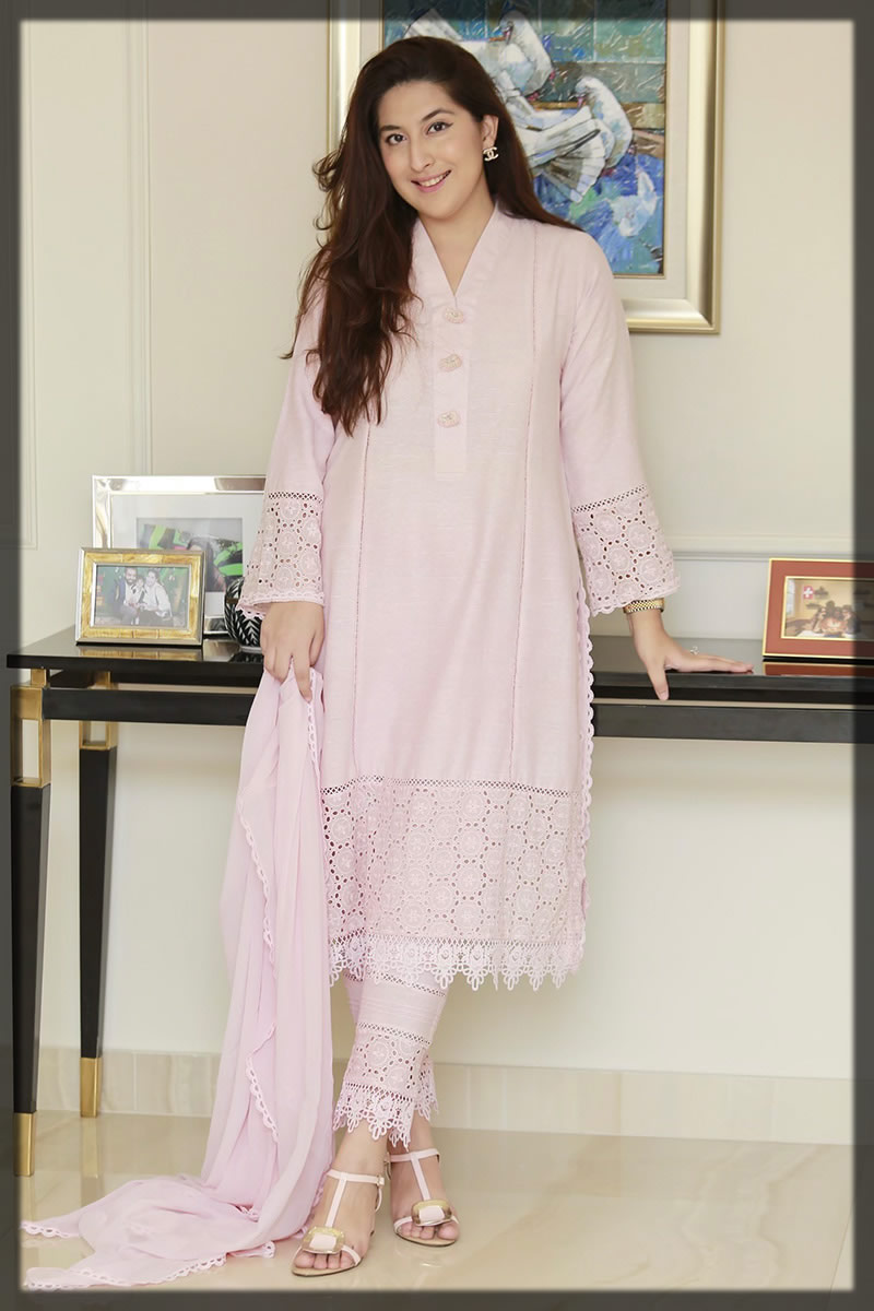 Powder Pink basic karandi dress