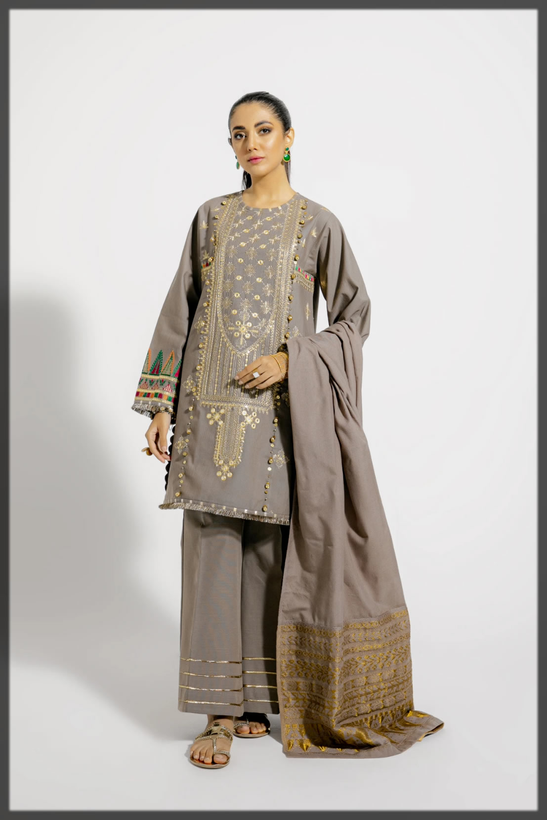 Winter Embroidered Unstitched Suit