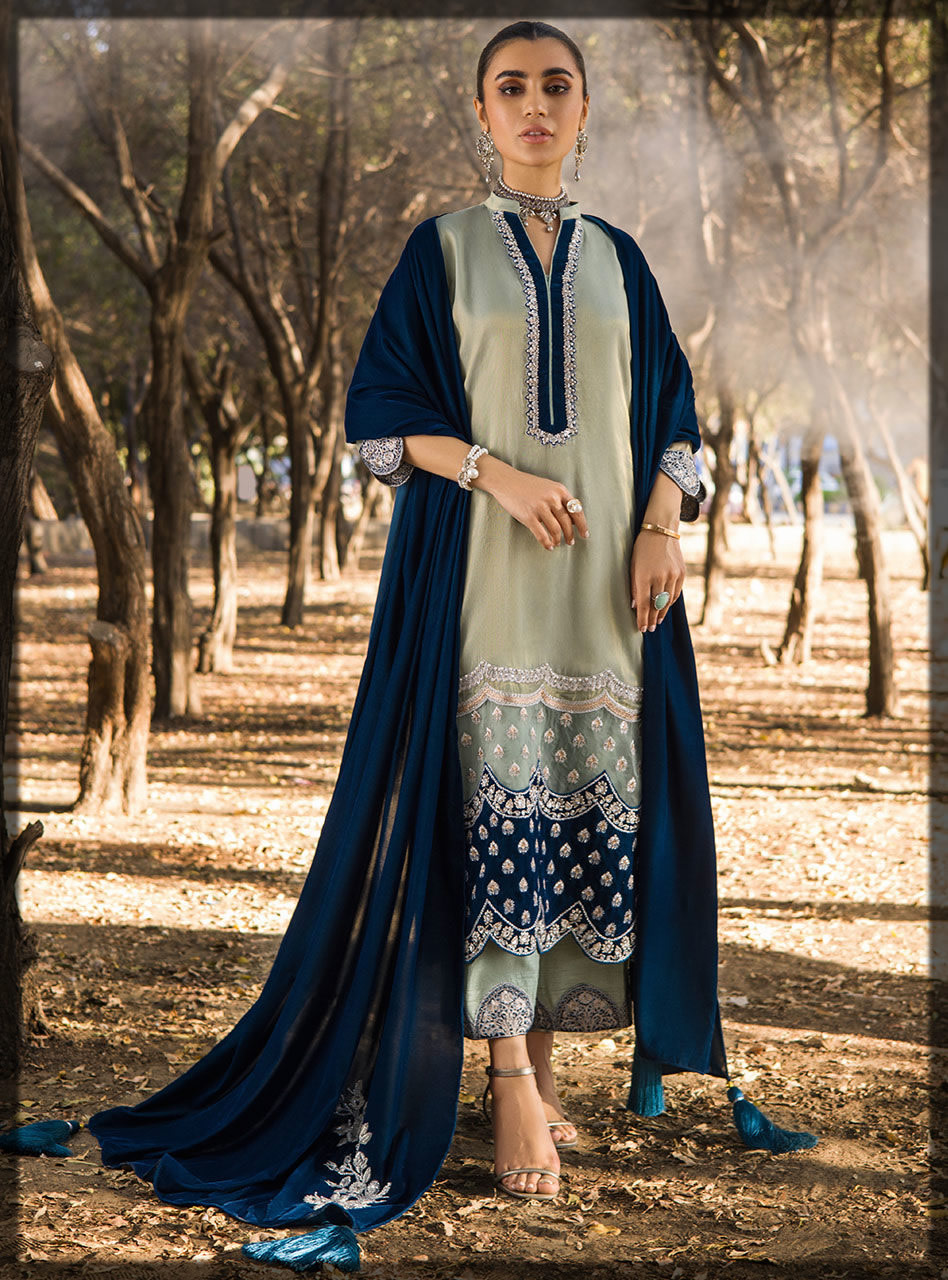 alluring ash blue velvet dress