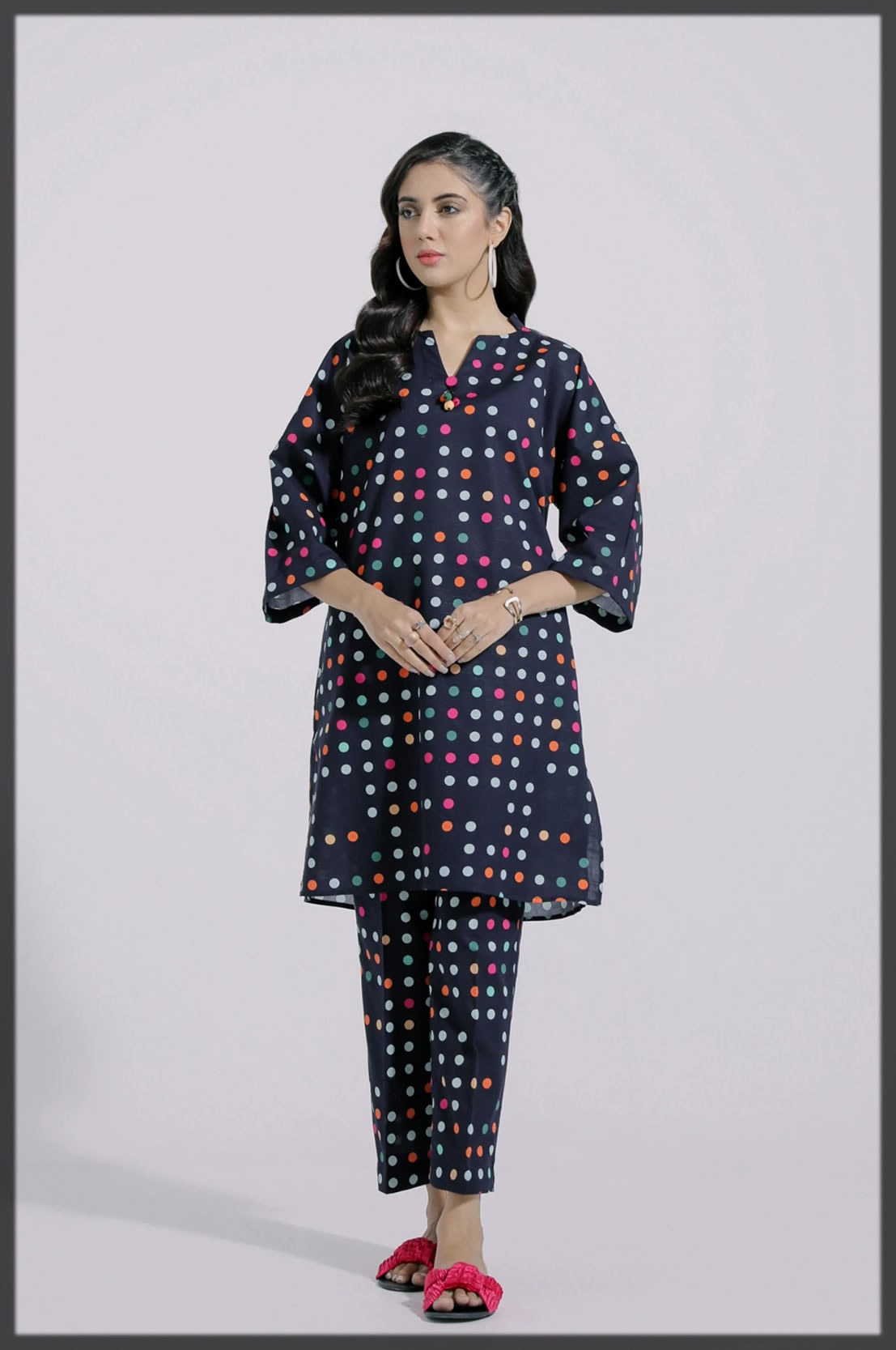 printed dotted suit for women