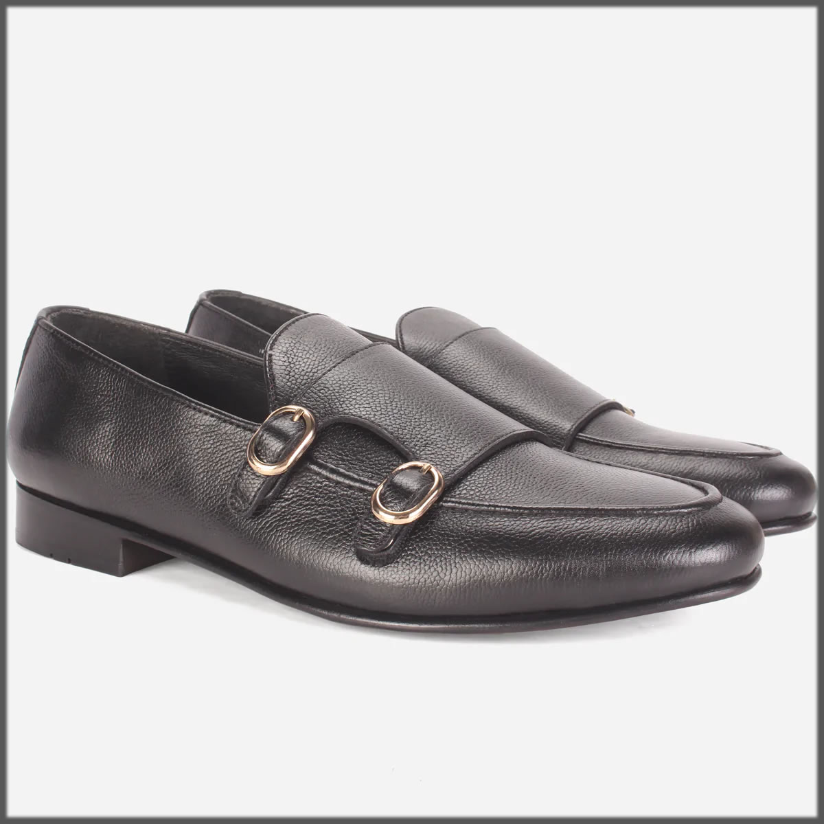 Leather Monk Straps Formal Shoes for men