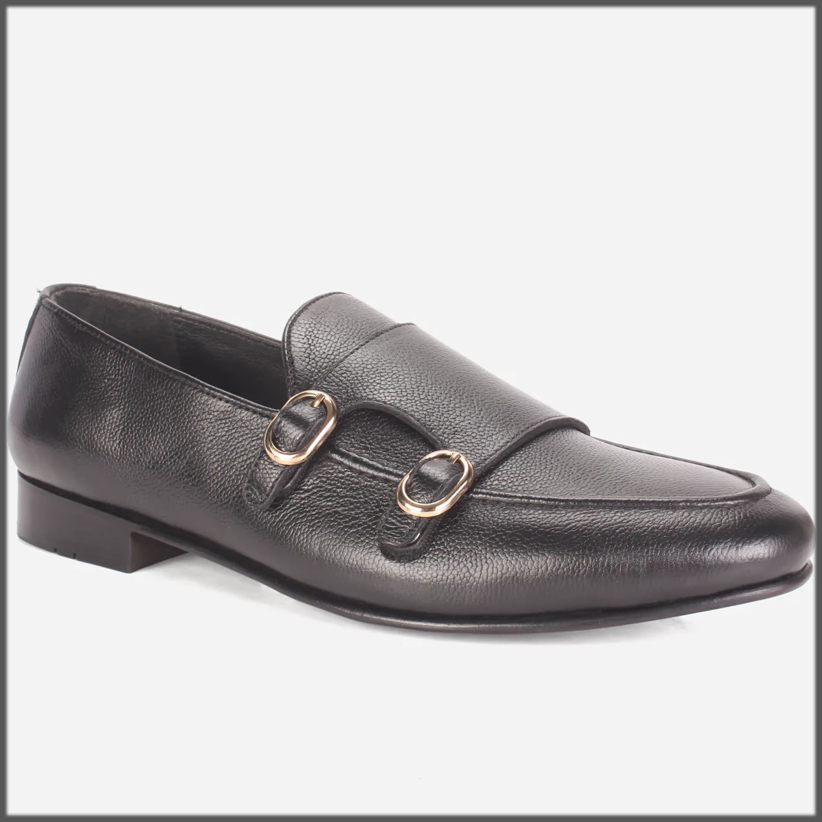Leather Monk Straps Formal Shoes