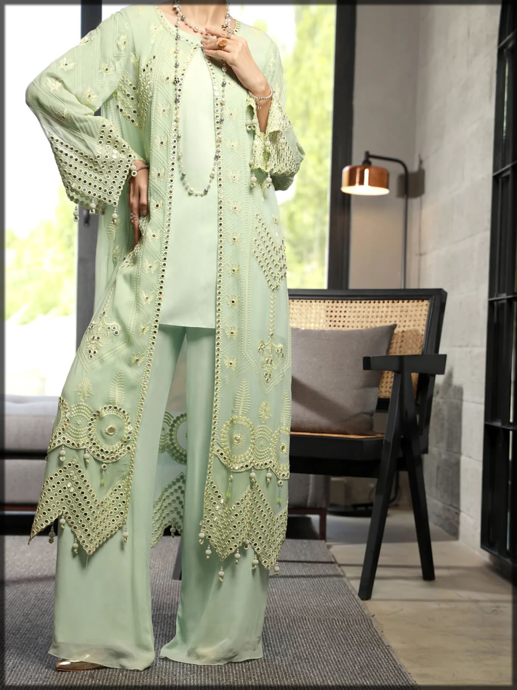 green shaded summer formal suit