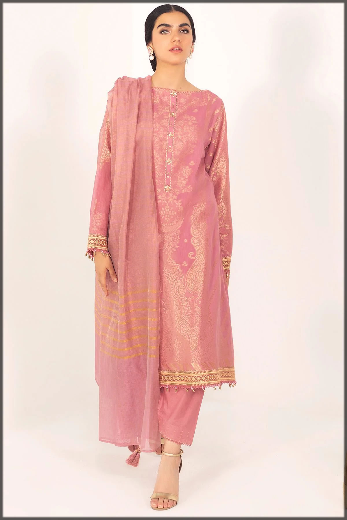 pink summer suit for party