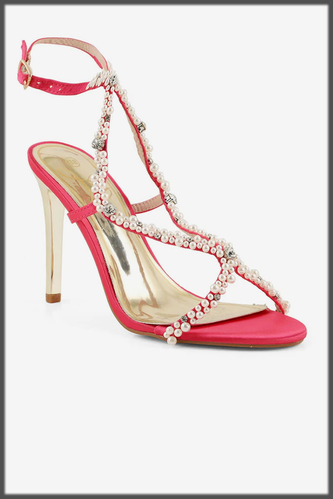 red summer heel shoes