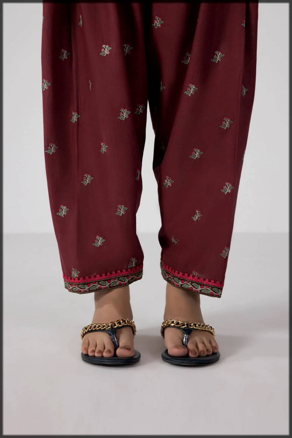 summer embroidered trouser for women