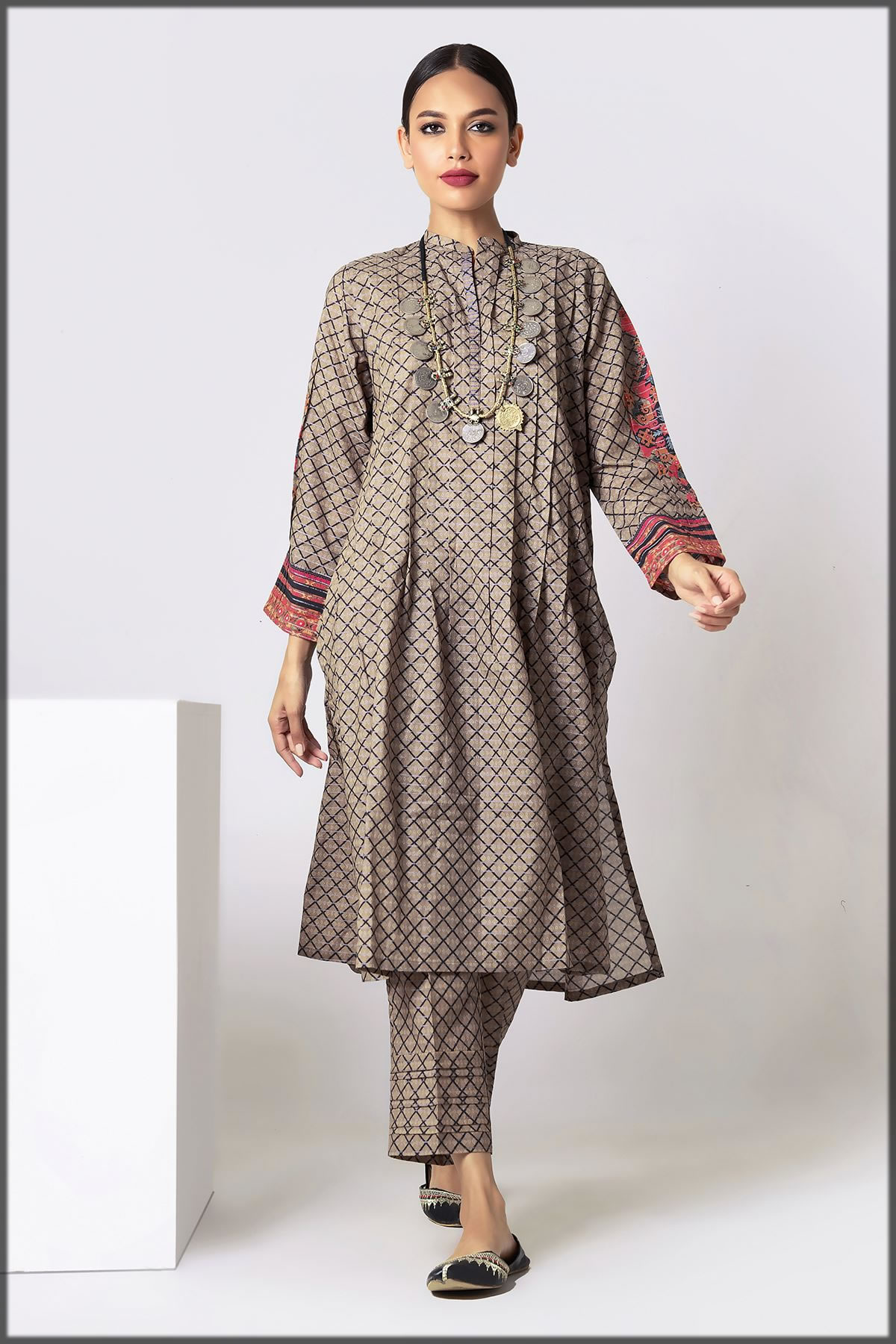 2pc summer printed suit for women