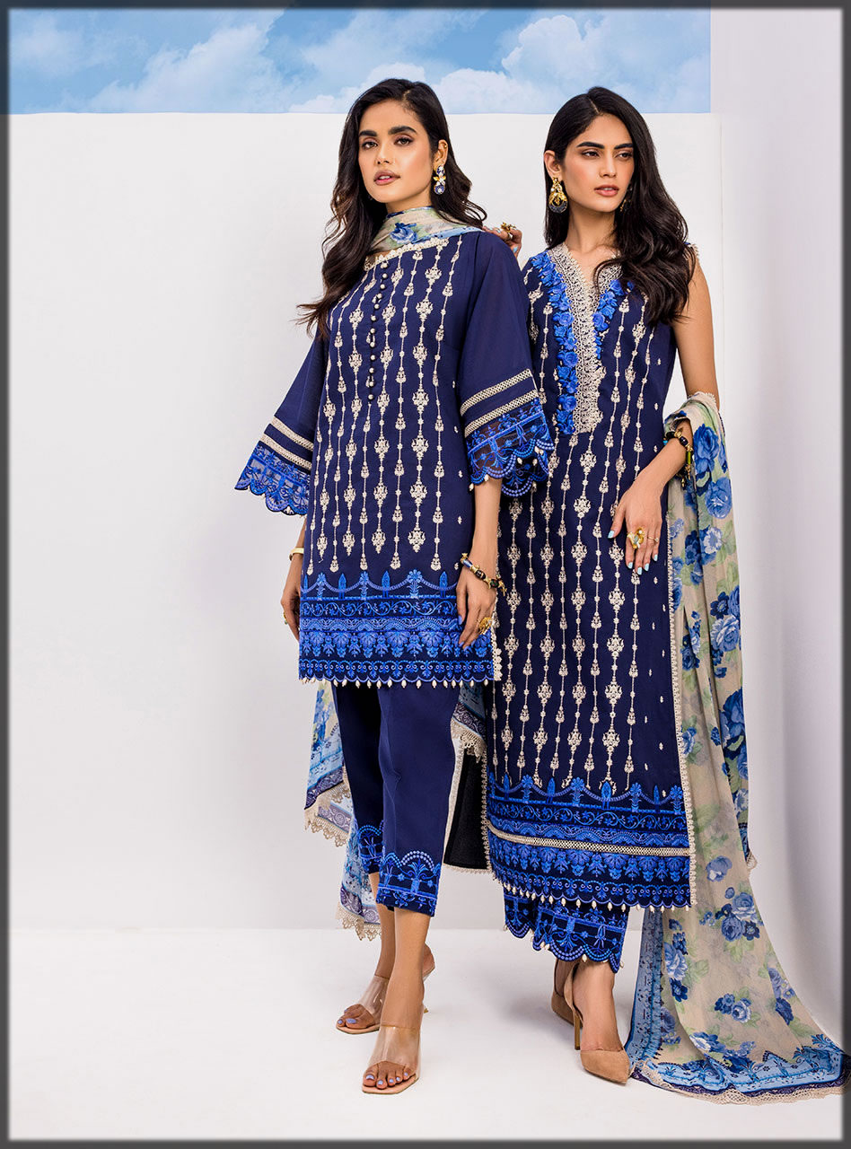 latest printed lawn dress for women