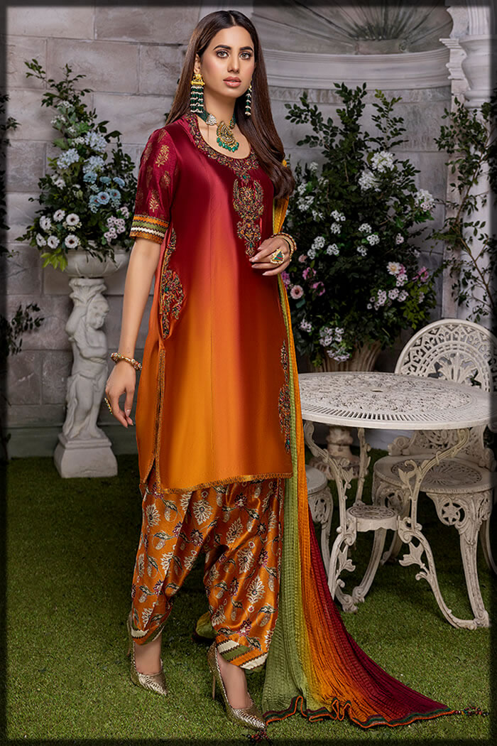 Nilofer Shahid Pure Tissue Silk Dress
