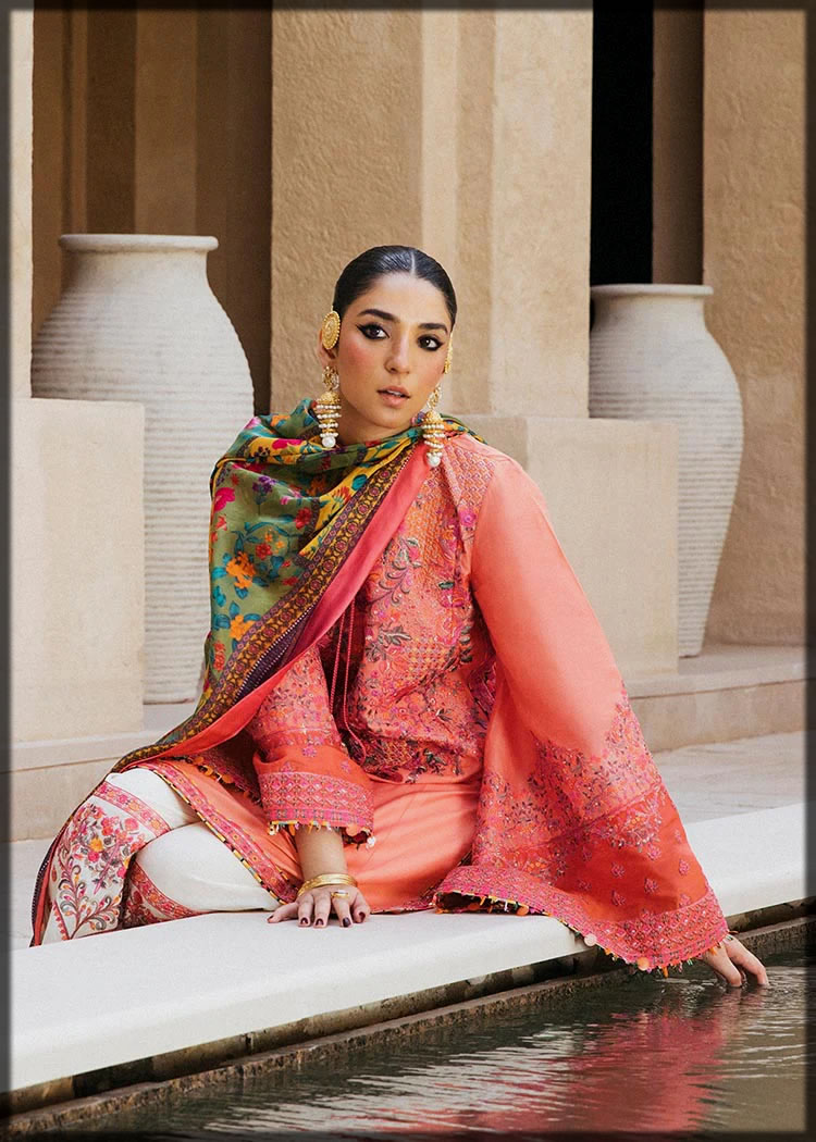 Peachy Hussain Rehar Luxury Lawn Suit for women