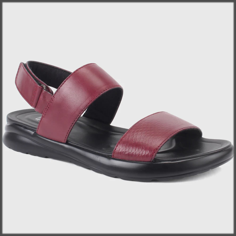 maroon casual sandals for men