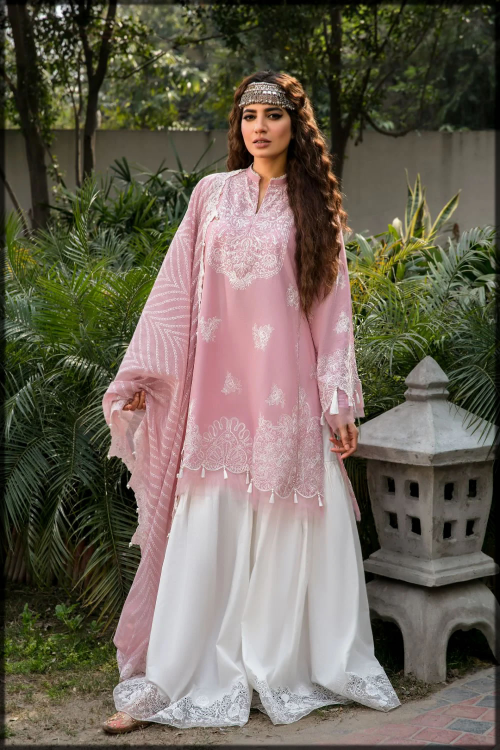 Blush Pink Summer Lawn Suit with Paste Printed Dupatta