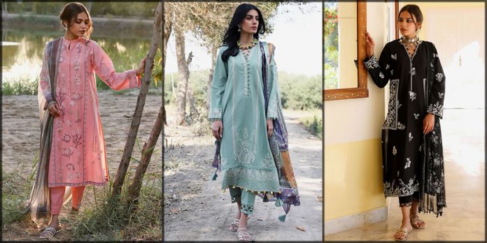 Latest Nida Azwer Luxury Lawn collection for women