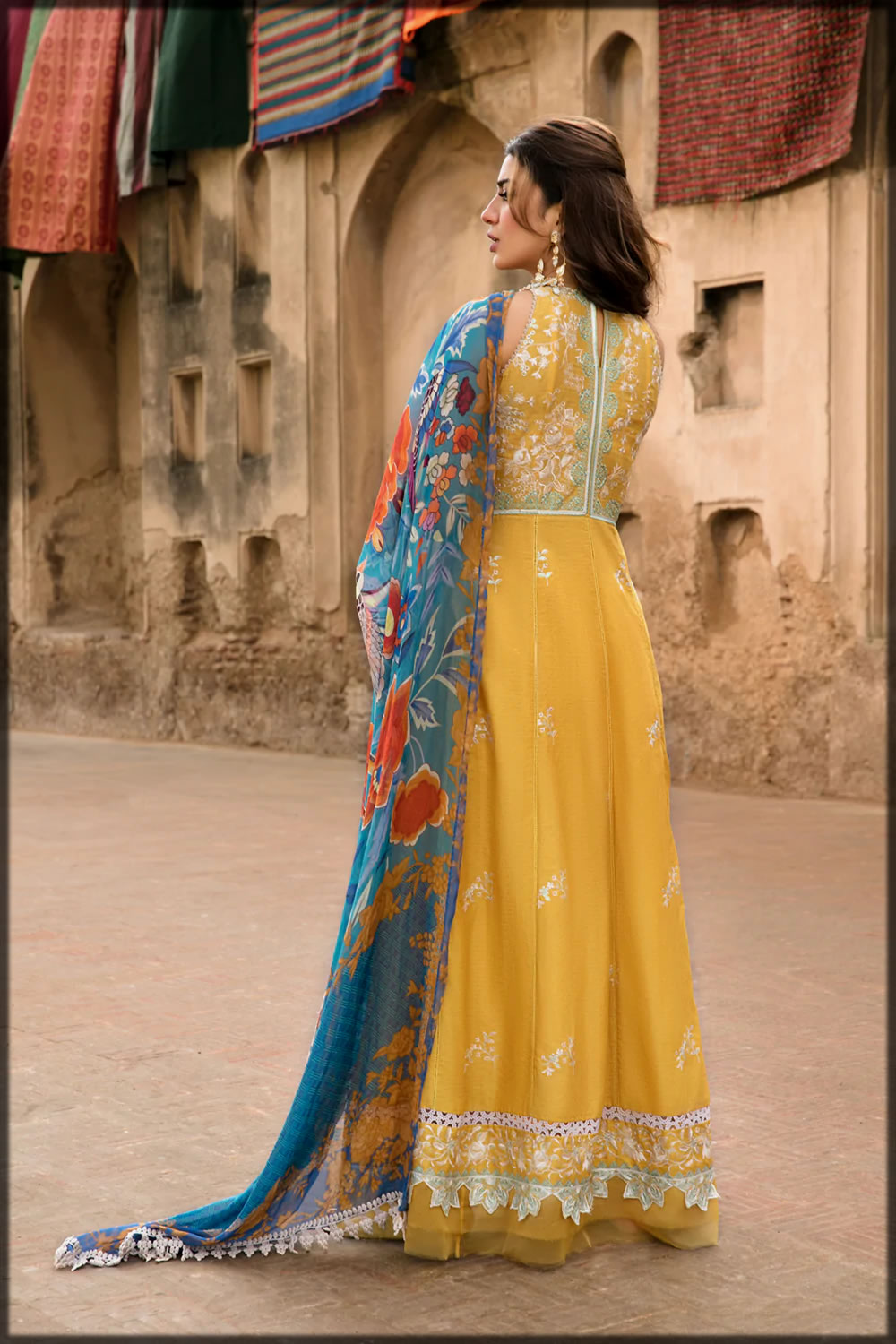 Mustard Yellow Summer Lawn Suit by zaha