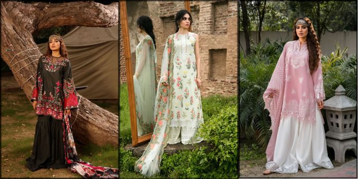 latest zaha luxury lawn collection for girls