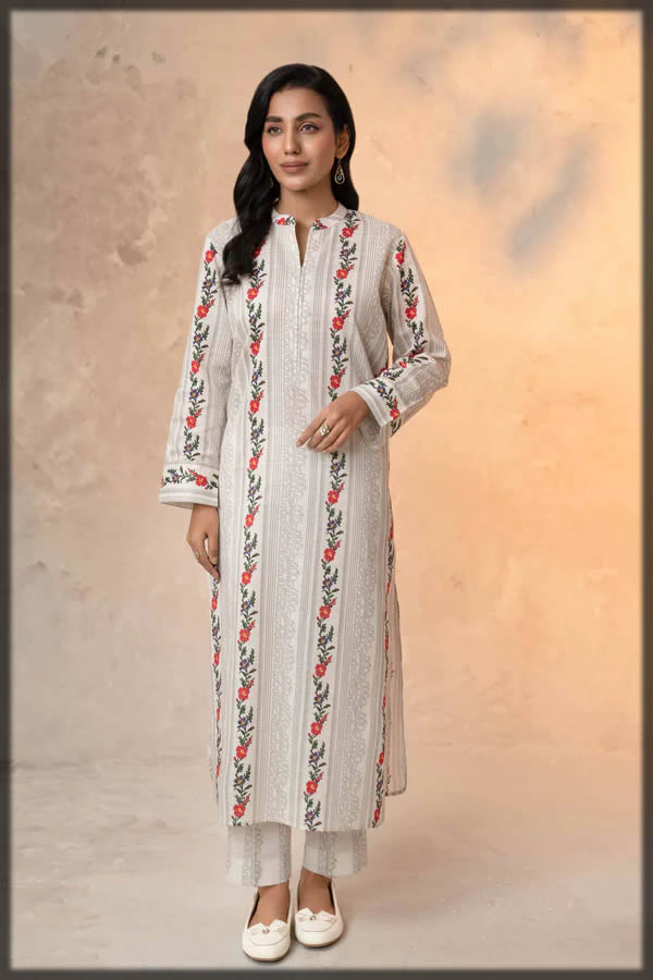 2pc khaddar dress