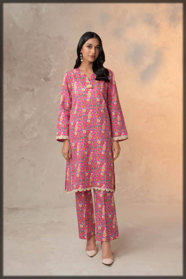 2pc khaddar dress
