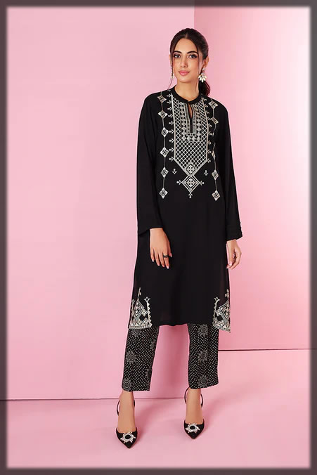 black two piece winter linen collection