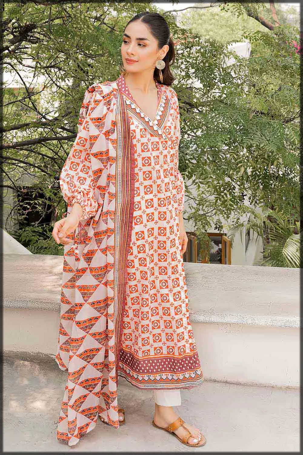 cotton printed suit for women