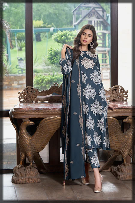 latest Nishat Linen Aura Winter Collection for women
