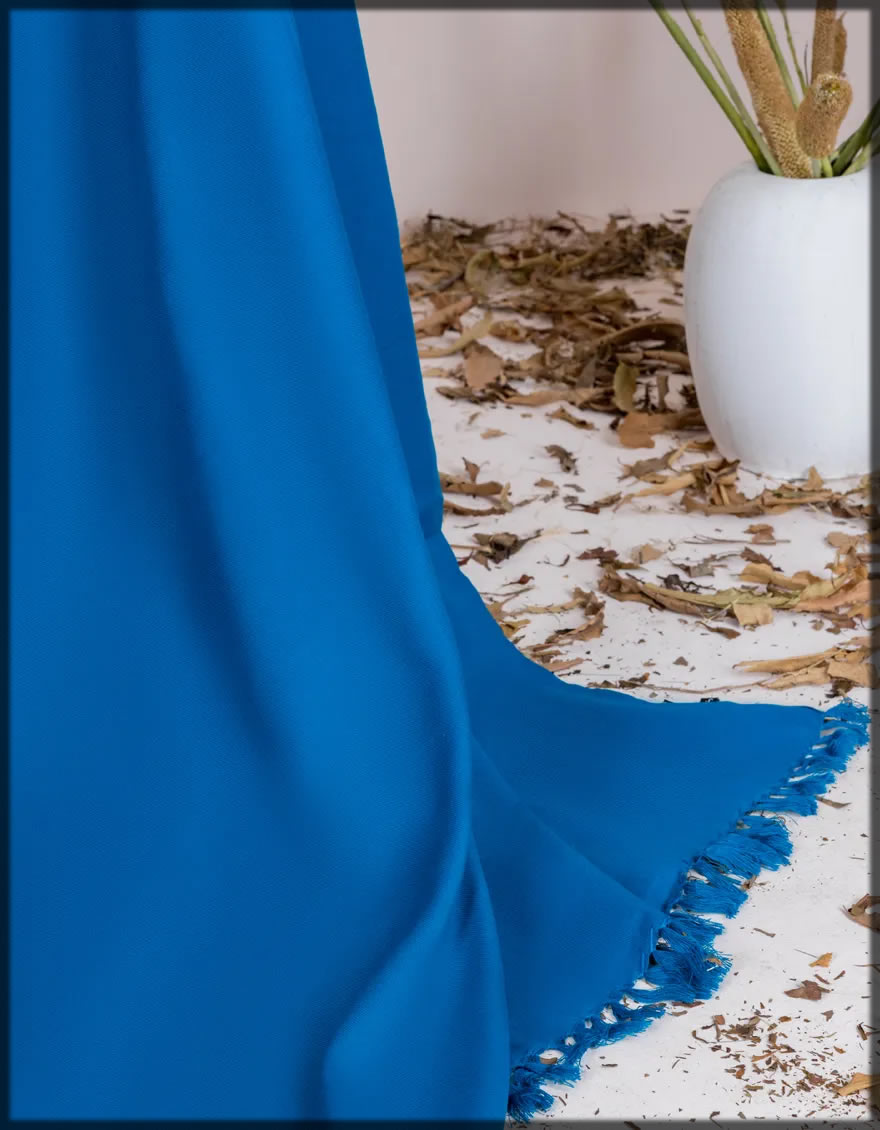 plain blue winter scarf for women