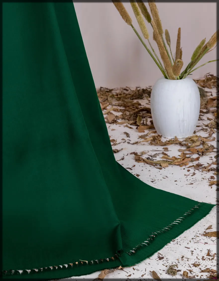 plain green winter scarf for women