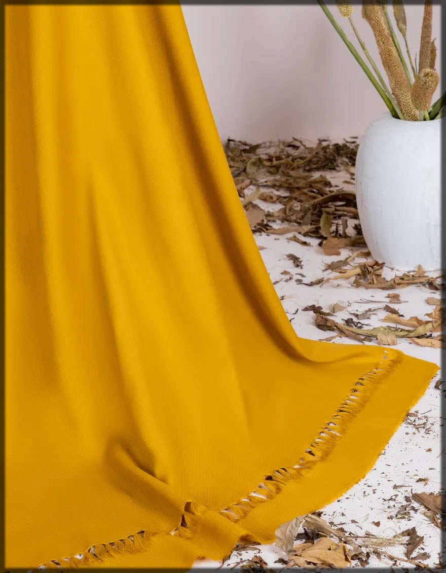 plain mustard scarf for women