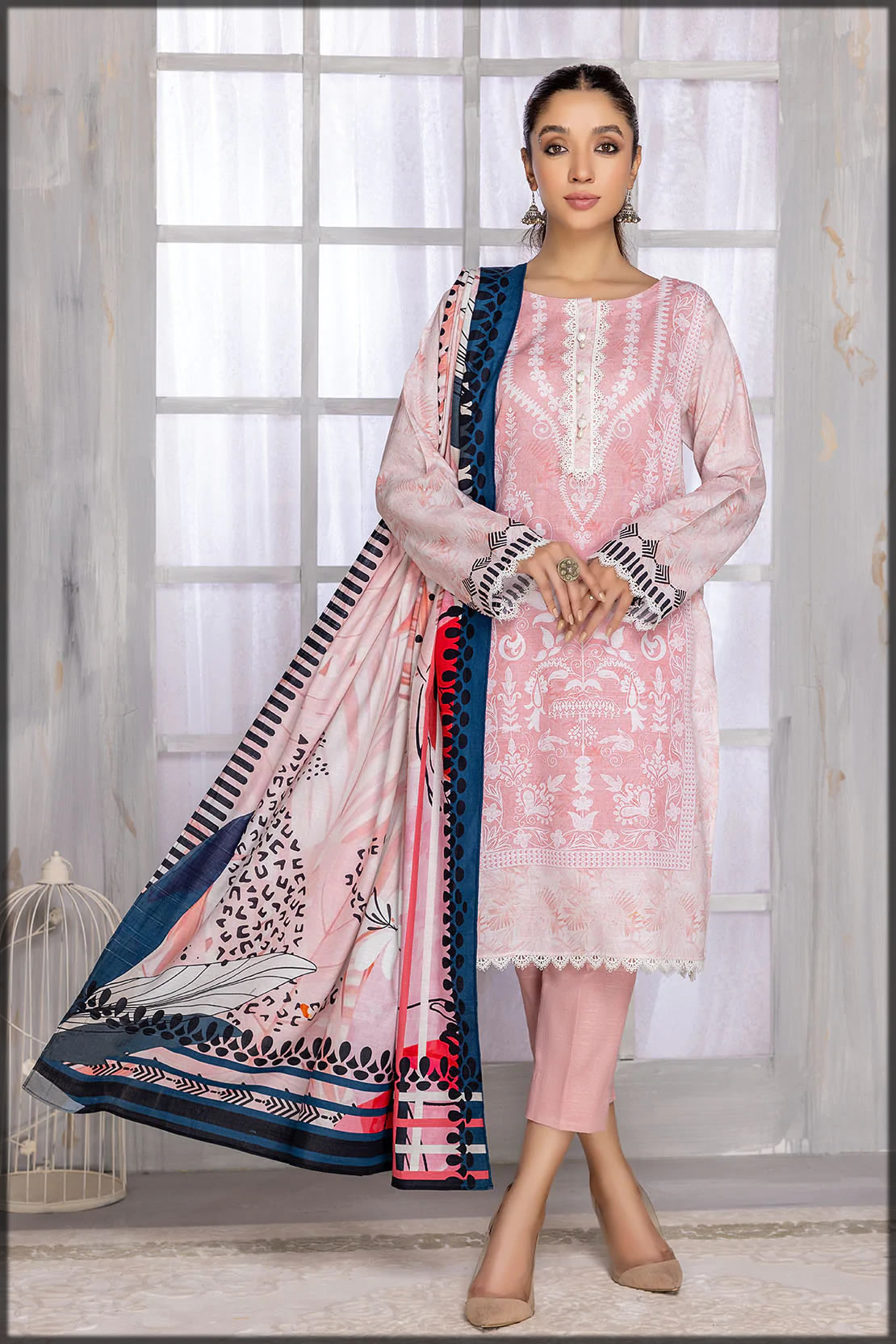 2pc winter khaddar suit for women