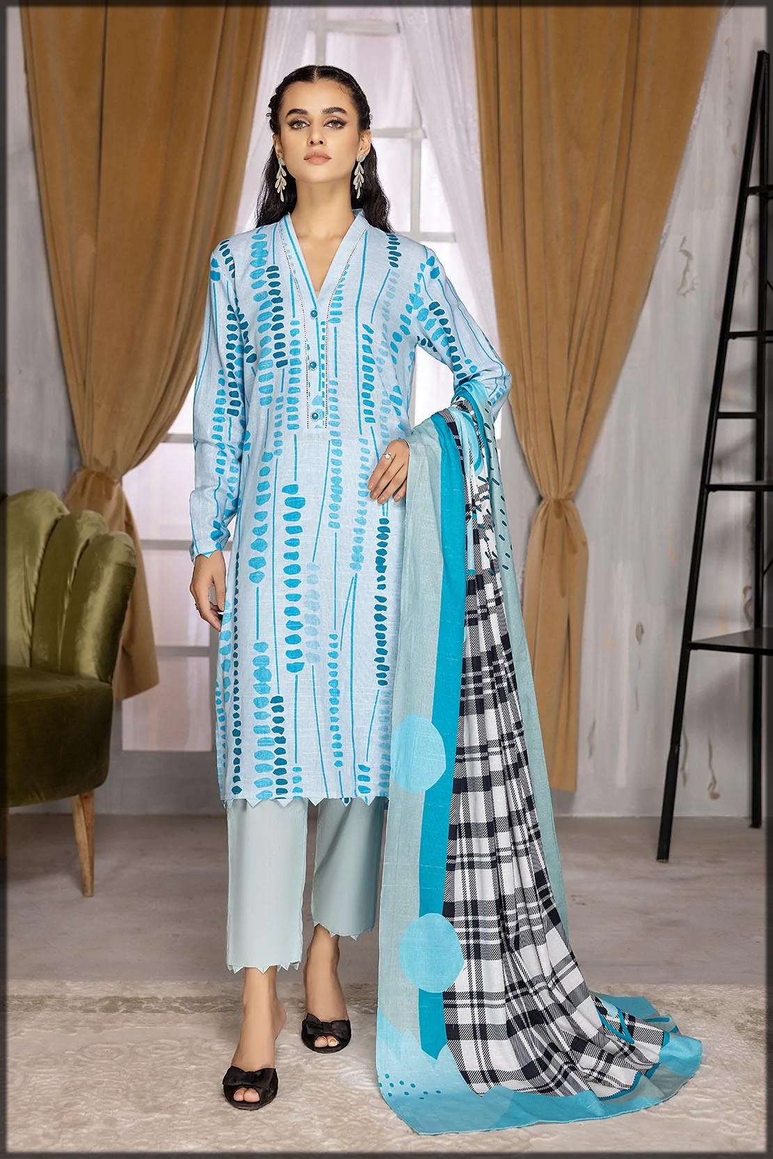 Digital Printed Khaddar Suit