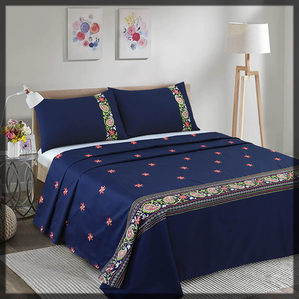 embroidered bedsheets for bedrroom