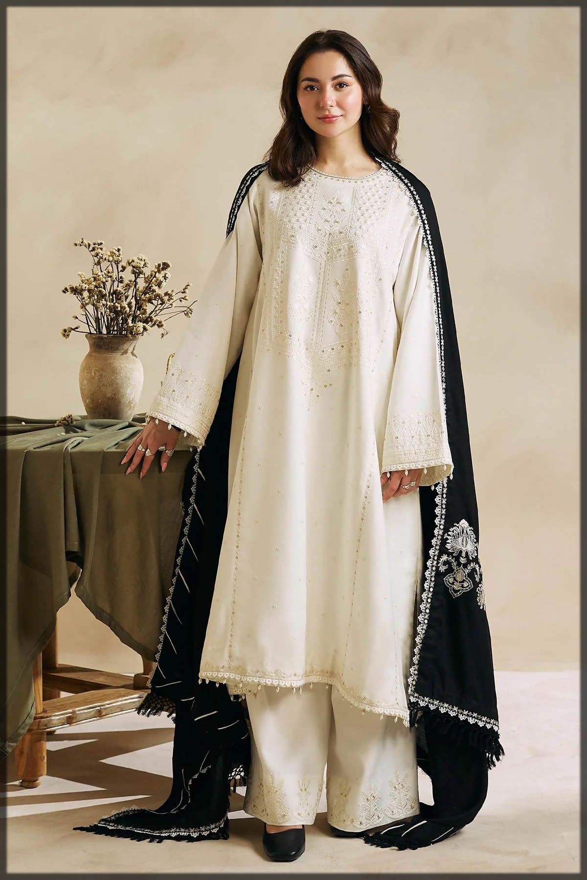 khaddar suits ft hania amir