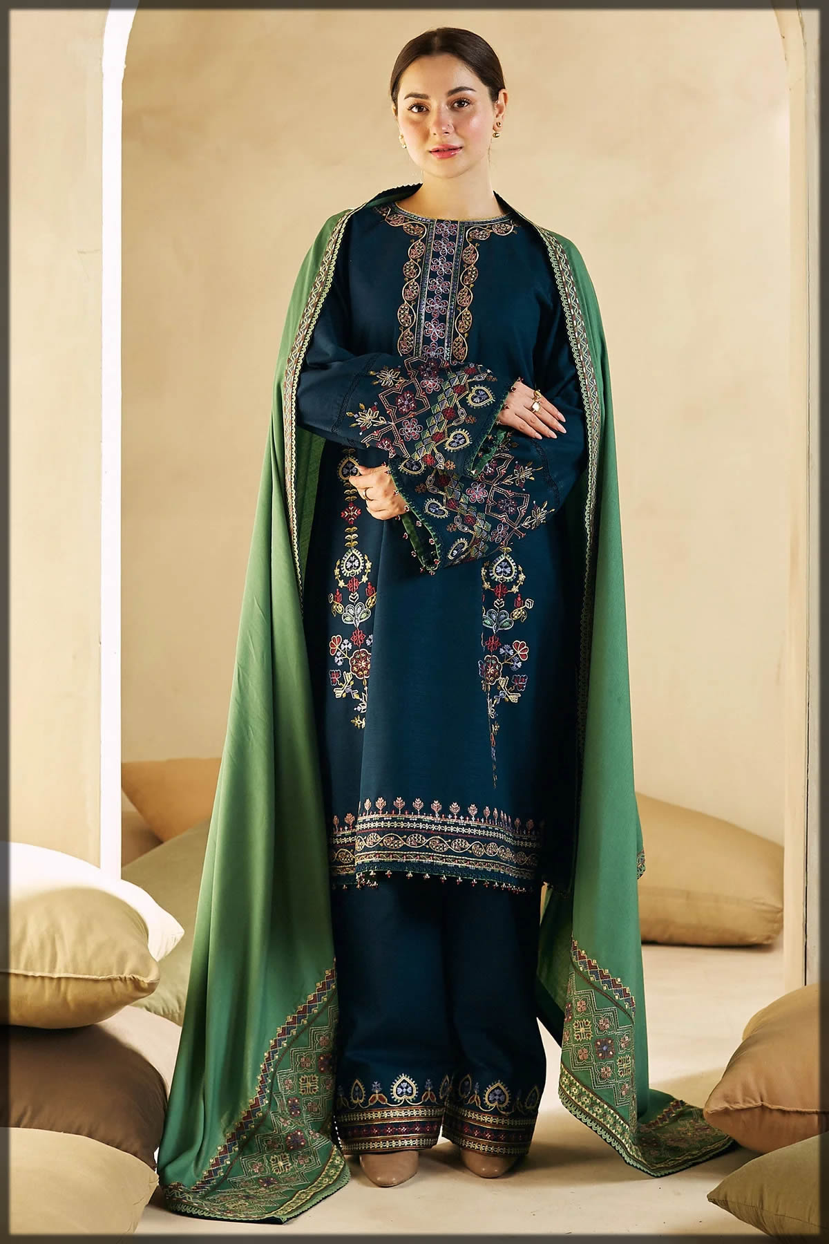 khaddar suits ft hania amir