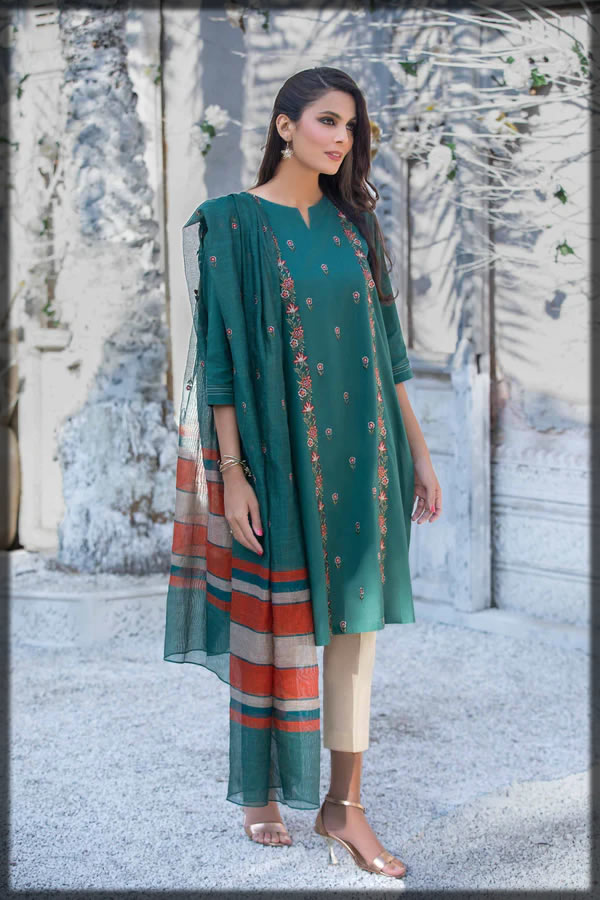 2pc embroidered lawn suit