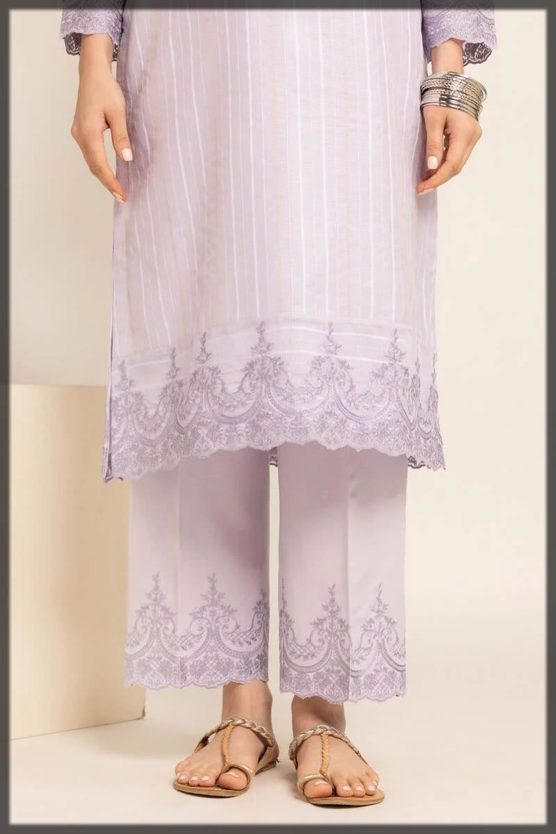 embroidered khaadi pants