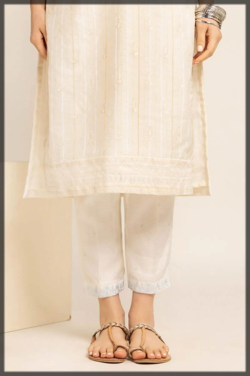 embroidered khaadi pants