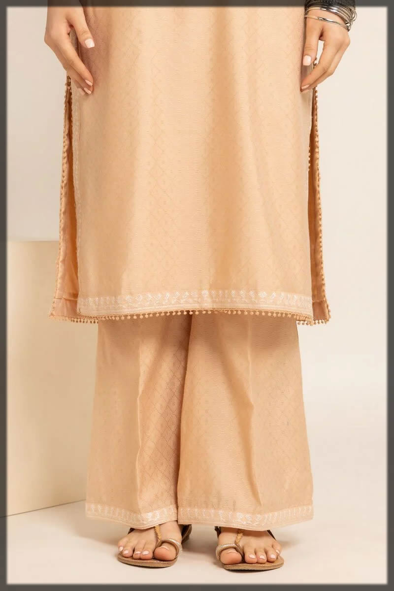 embroidered khaadi pants