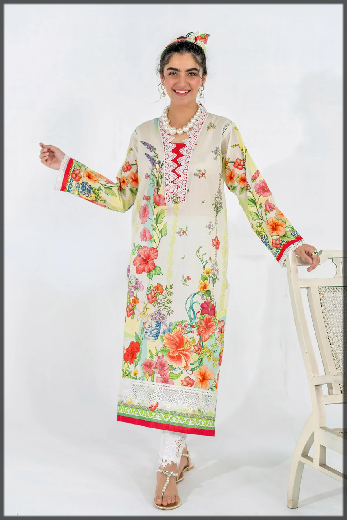 Ammara khan floral dresses