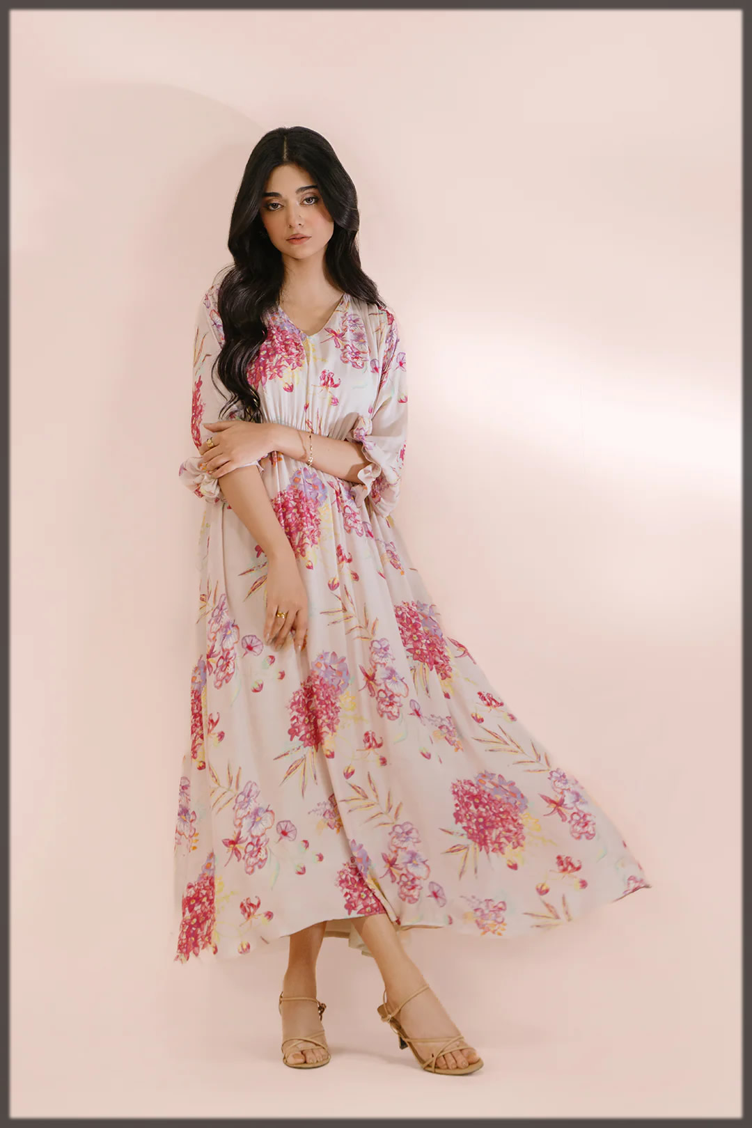 Lulusar floral dresses ft Noor Zafar