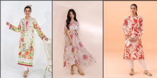 Pakistani floral dresses