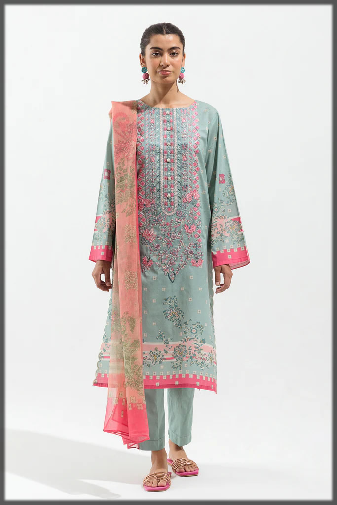 Pakistani floral dresses by Beectree
