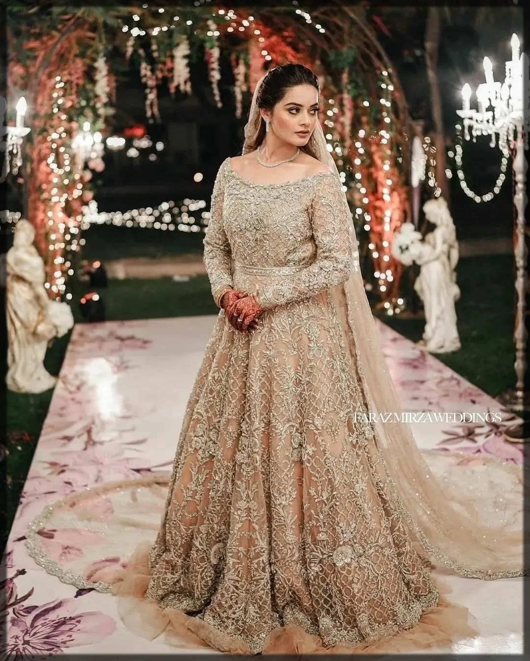 walima dress Minal Khan