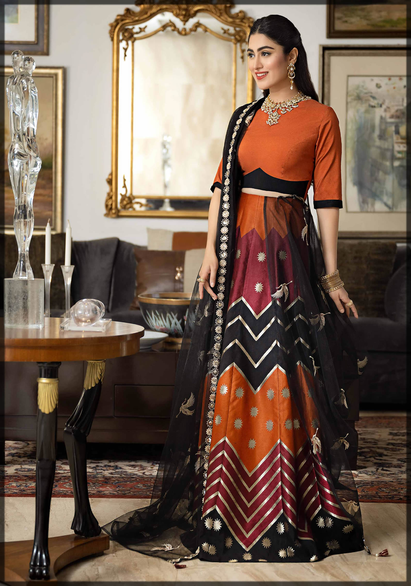 nishat lehenga dresses collection