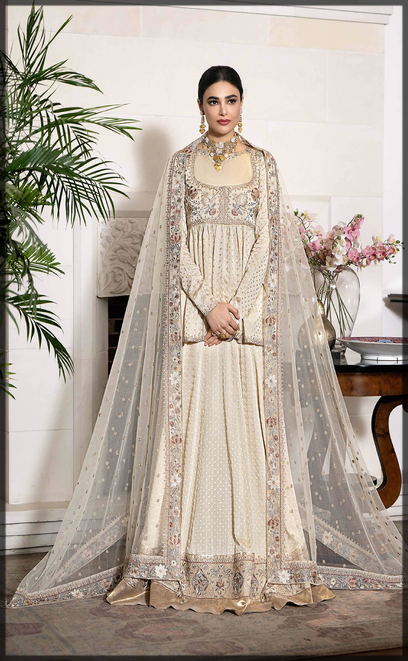 nishat lehenga dresses collection