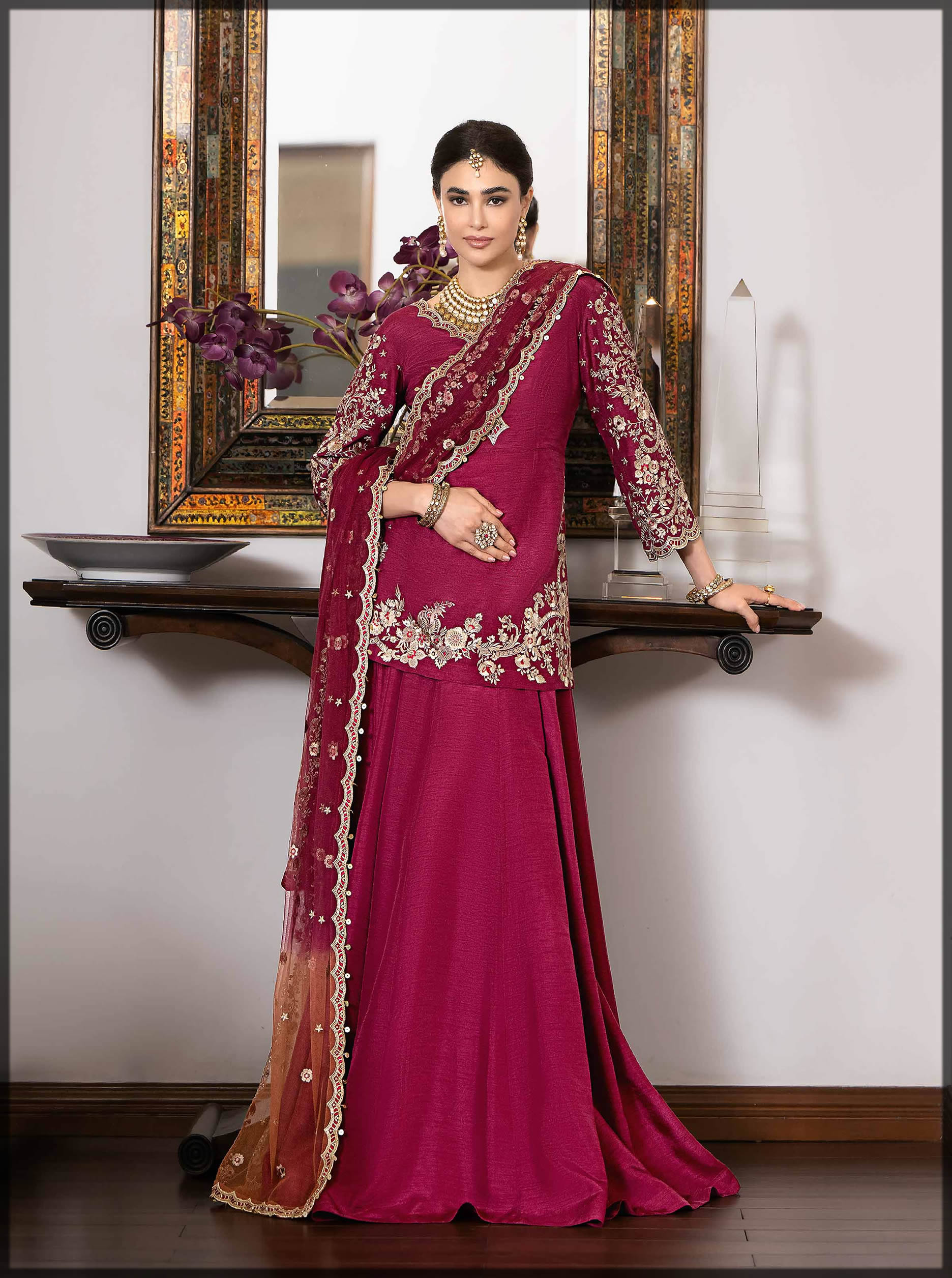 nishat lehenga dresses collection